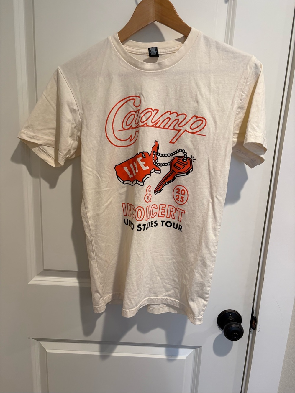 Caamp Live & Concert Tee - Cream with Orange Graphic